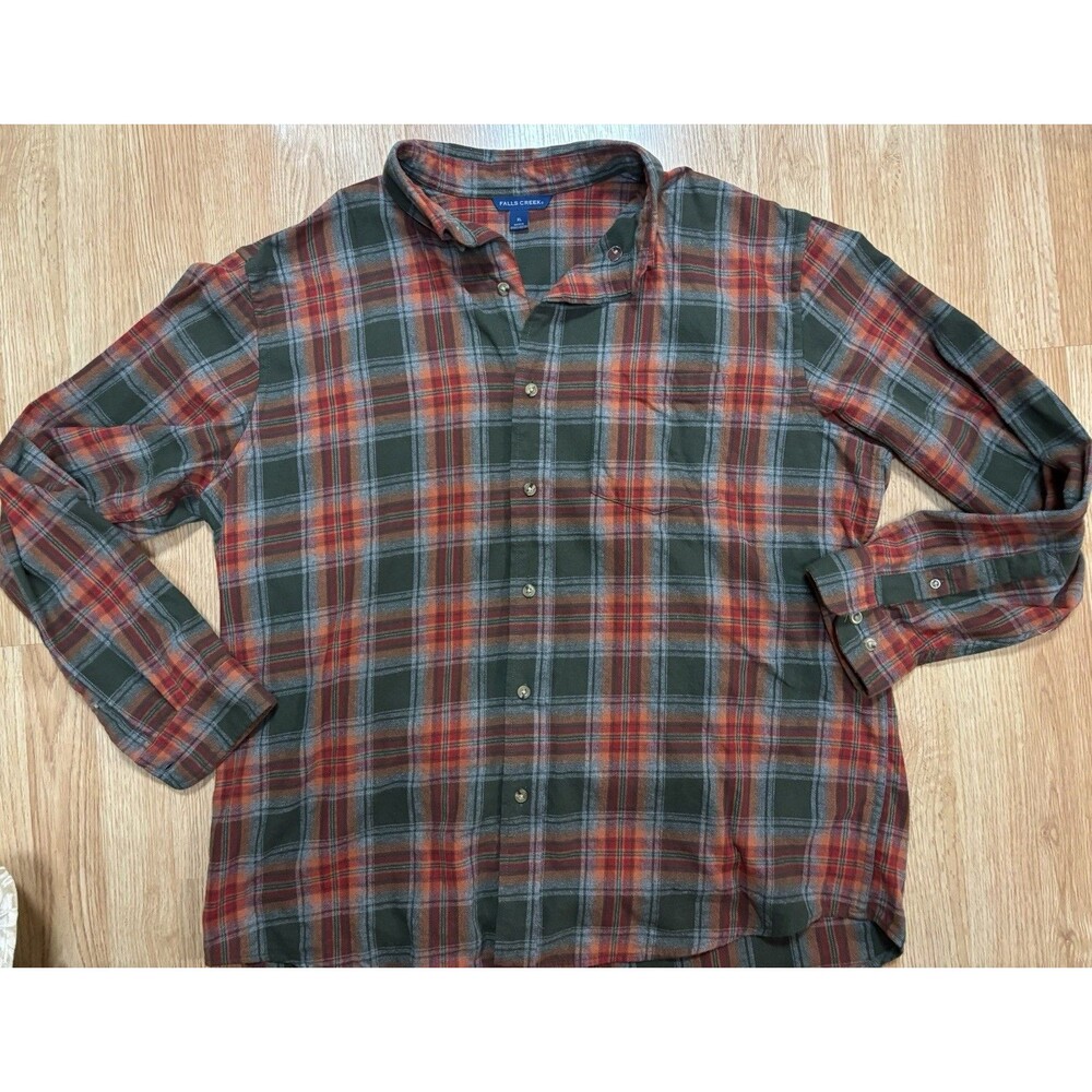 Iron Maiden Upcycled Plaid Flannel Button Up Shirt Rock Band Men’s Size XL - Picture 5 of 9